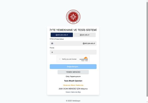 Yemekhane ve Tesis Sistemi - İzmir Yüksek Teknoloji Enstitüsü