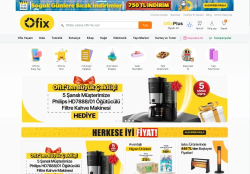 Ofis Alışverişiniz için Binlerce Ürün 1 İş Gününde Kapında | Ofix