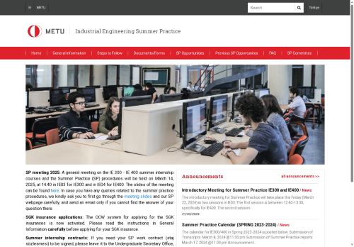 Industrial Engineering Summer Practice