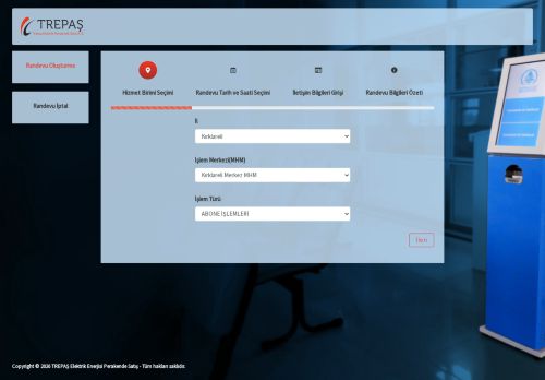 TREPAŞ | Online Randevu Hizmeti