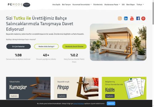 Yüksek Kalite Ahşap Bahçe Salıncakları - Aida Swings