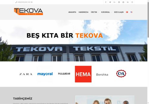 TEKOVA TEKSTİL - ANASAYFA