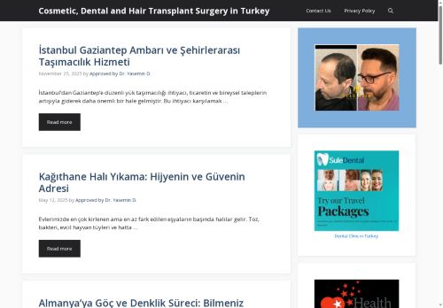 Cosmetic, Dental and Hair Transplant Surgery in Turkey
