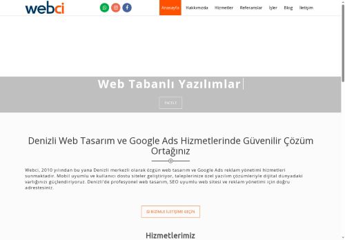 Denizli Web tasarım ve Web Yazılım, Google Reklam - Webci