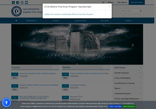 Çağdaş Türk Lehçeleri ve Edebiyatları B.