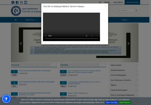 Türk Dili ve Edebiyatı Bölümü