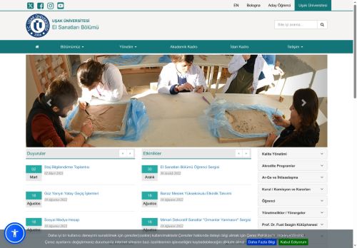 El Sanatları Bölümü