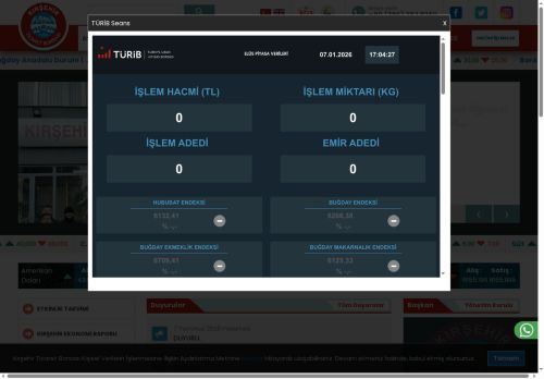 Kırşehir Ticaret Borsası > Ana Sayfa