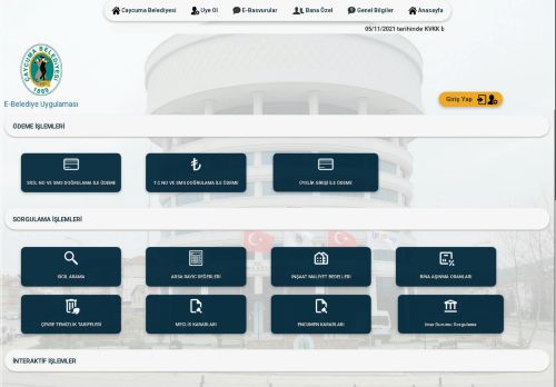 E-Belediye Sorgulama İşlemleri - Çaycuma Belediyesi