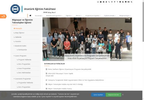 Marmara Üniversitesi - Bilgisayar ve Öğretim Teknolojileri Eğitimi - Atatürk Eğitim Fakültesi