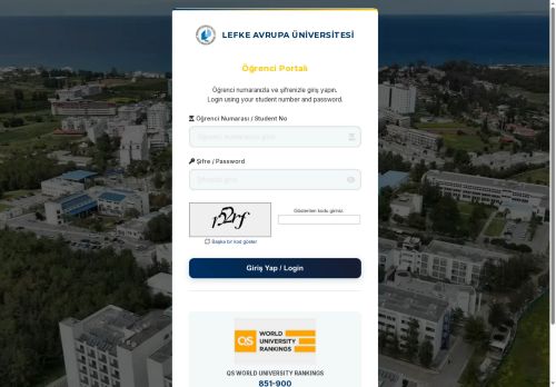 Öğrenci Bilgi Sistemi - Lefke Avrupa Üniversitesi