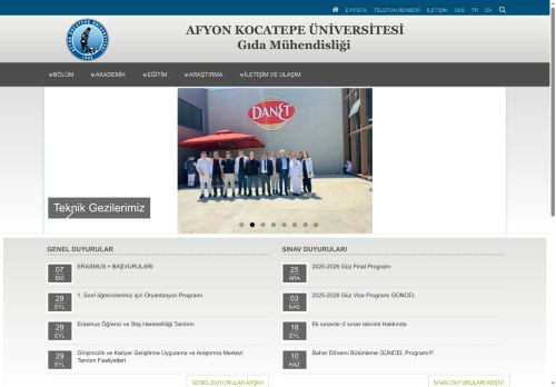 Gıda Mühendisliği | AKÜ