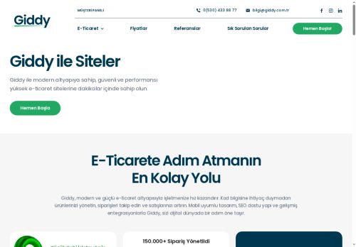 Küçük KOBİ'lerin Dostu | E-Ticaret Paketleri - Giddy