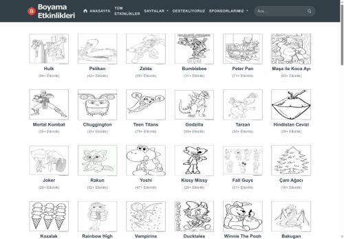 Boyama Etkinlikleri | Ücretsiz PDF Boyama Sayfaları