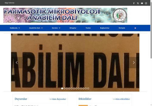 Farmasötik Mikrobiyoloji Anabilim Dalı
