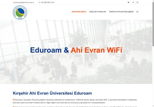 Kırşehir Ahi Evran Üniversitesi :: Eduroam