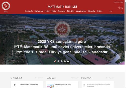 Matematik Bölümü – Matematik Bölümü