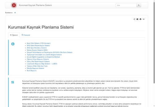 start - Kurumsal Kaynak Planlama Sistemi