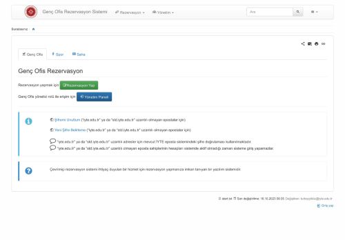 start - Genç Ofis Rezervasyon Sistemi