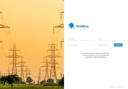 GridBox Portal - Web Kullanıcı Girişi