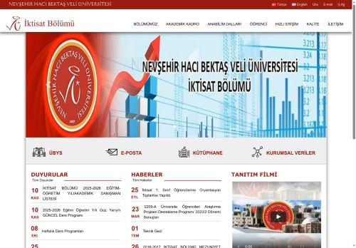 İktisat Bölümü | NEVŞEHİR HACI BEKTAŞ VELİ ÜNİVERSİTESİ