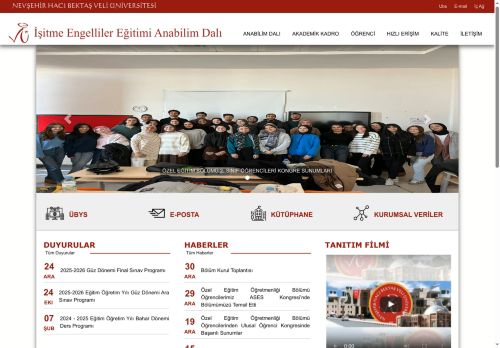 İşitme Engelliler Eğitimi Anabilim Dalı | NEVŞEHİR HACI BEKTAŞ VELİ ÜNİVERSİTESİ