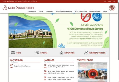 Kalite Öğrenci Kulübü | NEVŞEHİR HACI BEKTAŞ VELİ ÜNİVERSİTESİ