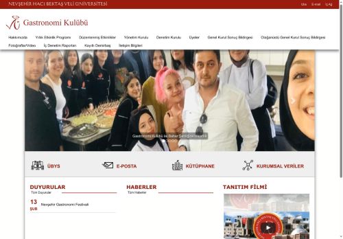 Gastronomi Kulübü | NEVŞEHİR HACI BEKTAŞ VELİ ÜNİVERSİTESİ