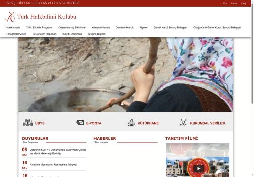 Türk Halkbilimi Kulübü | NEVŞEHİR HACI BEKTAŞ VELİ ÜNİVERSİTESİ