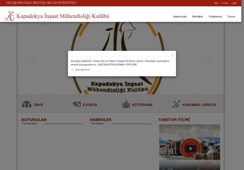 Kapadokya İnşaat Mühendisliği Kulübü | NEVŞEHİR HACI BEKTAŞ VELİ ÜNİVERSİTESİ