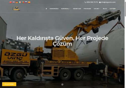 Özgü Vinç | Gebze Kiralık Vinç