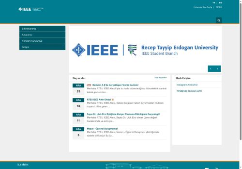 Anasayfa | RTEÜ IEEE Öğrenci Kolu
