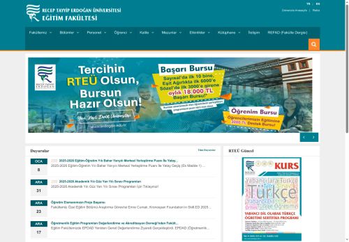 Anasayfa | Recep Tayyip Erdoğan Üniversitesi- Eğitim Fakültesi