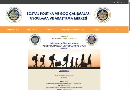 Sosyal Politika ve Göç Çalışmaları Uygulama ve Araştırma Merkezi – Ankara Üniversitesi