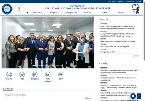 Çocuk Koruma Uygulama Ve Araştırma Merkezi | Gazi Üniversitesi | Gazili Olmak Ayrıcalıktır