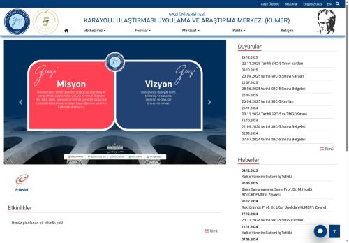 Karayolu Ulaştırması Uygulama Ve Araştırma Merkezi (KUMER) | Gazi Üniversitesi | Gazili Olmak Ayrıcalıktır