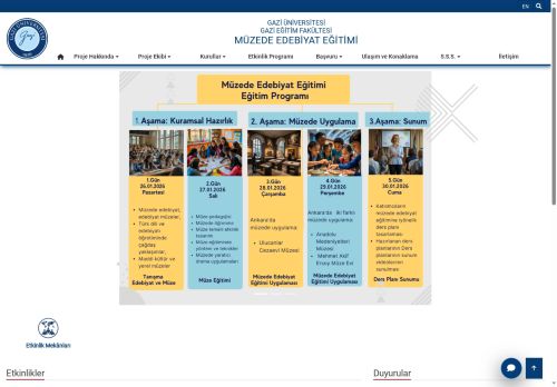 Müzede Edebiyat Eğitimi | Gazi Eğitim Fakültesi | Gazi Üniversitesi | Gazili Olmak Ayrıcalıktır