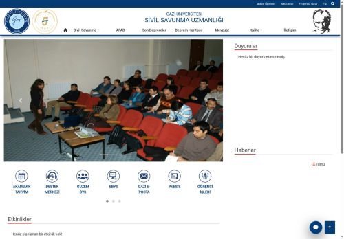 Sivil Savunma Uzmanlığı | Gazi Üniversitesi | Gazili Olmak Ayrıcalıktır
