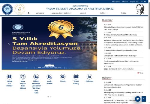 Yaşam Bilimleri Uygulama Ve Araştırma Merkezi | Gazi Üniversitesi | Gazili Olmak Ayrıcalıktır