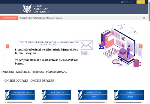 Girne American University: Log in to the site
