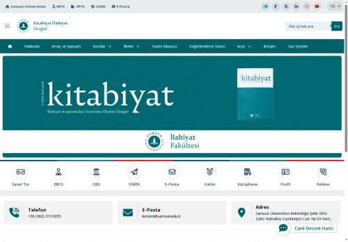 Samsun Üniversitesi - Kitabiyat İlahiyat Dergisi