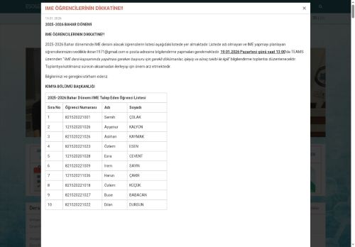 Department of Chemistry | Eskisehir Osmangazi University - Home
