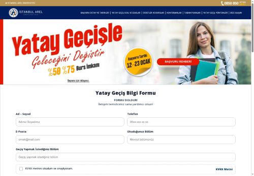 İstanbul Arel Üniversitesi | Yatay Geçiş