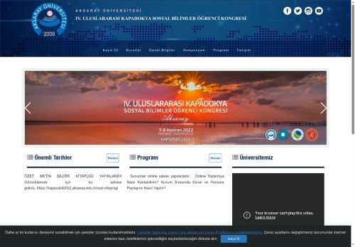 IV. ULUSLARARASI KAPADOKYA SOSYAL BİLİMLER ÖĞRENCİ KONGRESİ