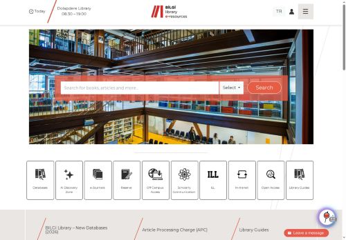 Homepage | Library Istanbul Bilgi University