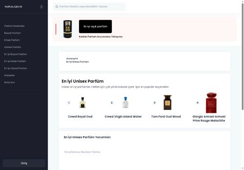 En İyi Unisex Parfüm