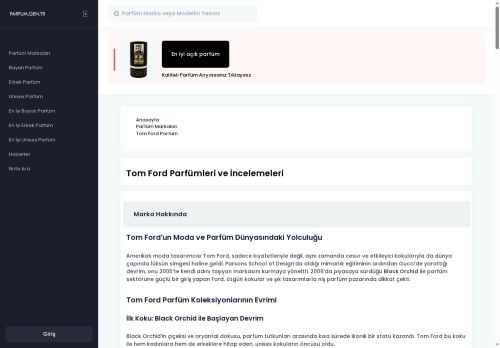 Tom Ford Tobacco Vanille Parfüm