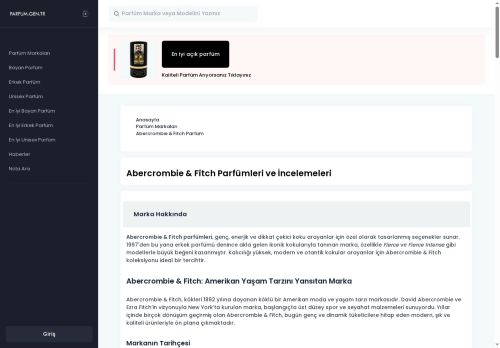 Abercrombie & Fitch Parfüm | En İyi Abercrombie & Fitch Kadın ve Erkek Parfümleri İncelemesi