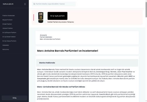 Marc Antoine Barrois Parfüm | En İyi Marc Antoine Barrois Kadın ve Erkek Parfümleri İncelemesi