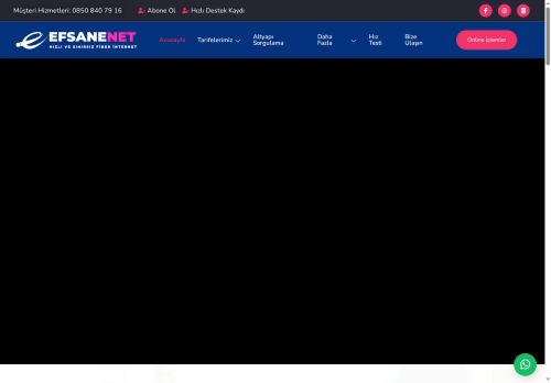 Fiber Hızında Taahhütsüz İnternet - EfsaneNet